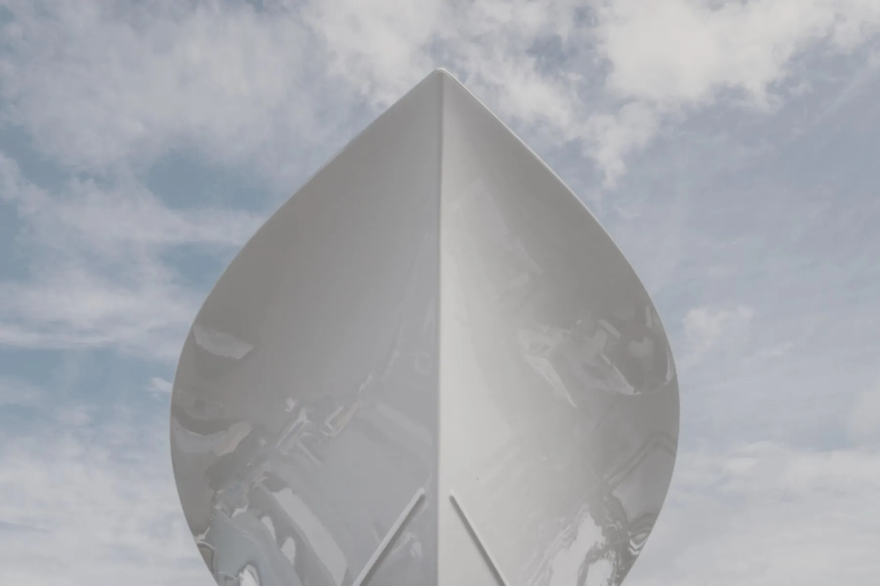 Motor yacht bow, before
